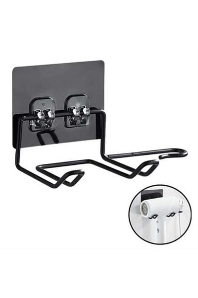 Buffer Black Adhesive Blow Dryer Hanger - Holder