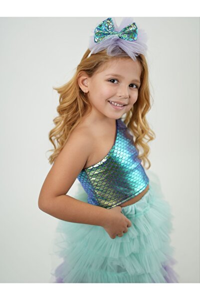 Pano Kids Patiska Nostalji FIRFIRLI DENİZ KIZI ELBİSESİ