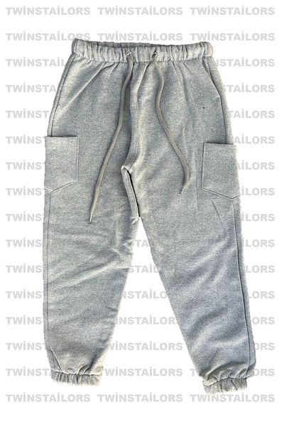twins tailors UnisEx GrEy-navy BluE ChildrEn's SwEatPants - Pack of 2, FlEEcE and Elastic LEgs