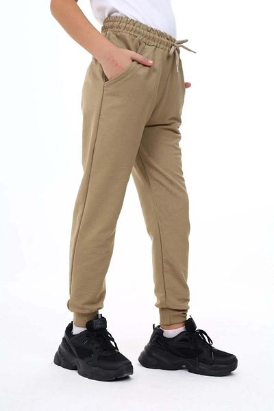 MİNİKO KİDS Pantaloni de trening pentru școală cu nervuri pentru băieți și fete