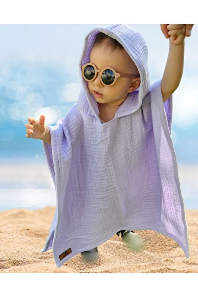 Naturalp 4 Layer Organic Muslin - Hooded Poncho Bathrobe