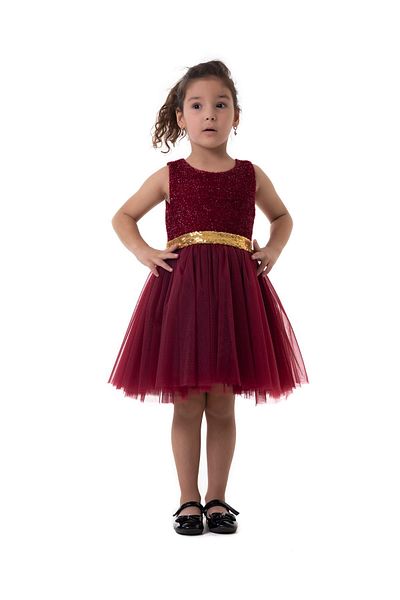 HEPSİMİNNAK Girl's Bow Wedding Dress