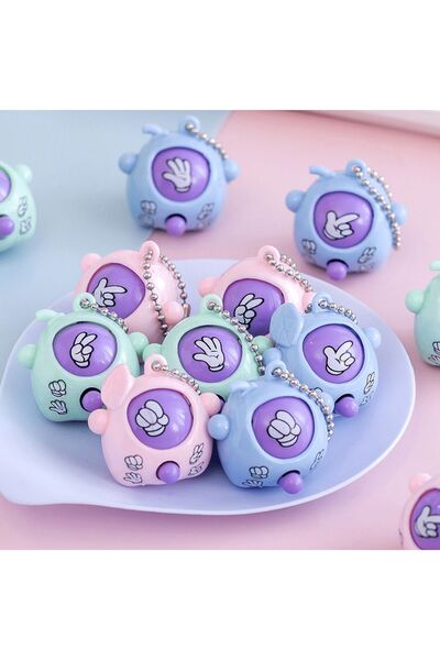 Genel Markalar 1 Adet Mini Taş-kağıt-makas Oyunu Anahtarlık,parmak Oyuncağı,parti Hediye,stres Giderici Hediye