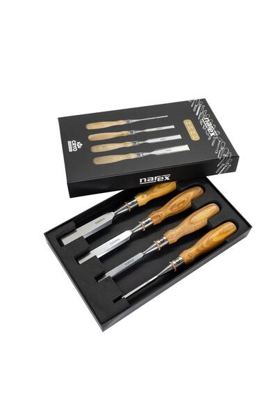 NAREX 860501 Özel Richter Düz Uçlu Iskarpela Seti 4 Parça