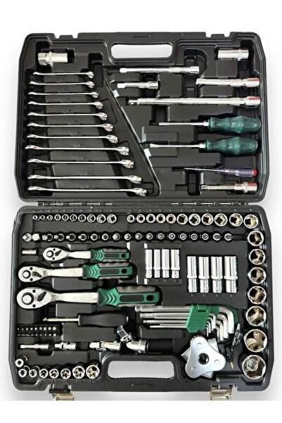 Newstar Tam Profesiyonel Germany 72 Diş Eğik Cırcır 121 Parça Lokma Takımı Oto Tamirci Tam Set 1/2-3/8-1/4