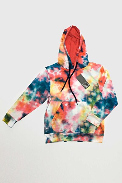 Cloise Batik Boyalı Kapüşonlu Unisex Çocuk Sweatshirt