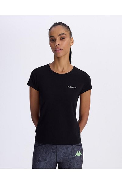 Kappa Jendy Logo - Women's Black Regular Fit T-Shirt