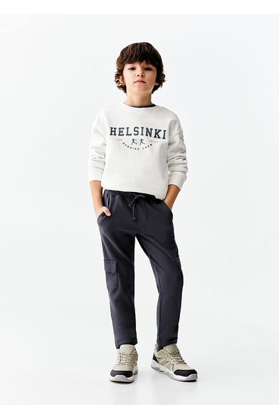 MANGO Kids Pohodlné bavlněné kalhoty Jogger