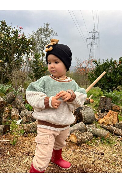EYC BABY Green Oversize Kids Knitwear Sweater