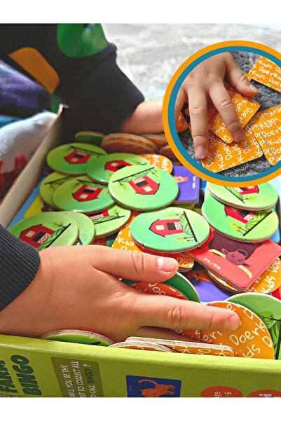 DoerKids Çiftlik Bingo - Çiftlik Temalı Çocuk Tombalası 2-6 Yaş