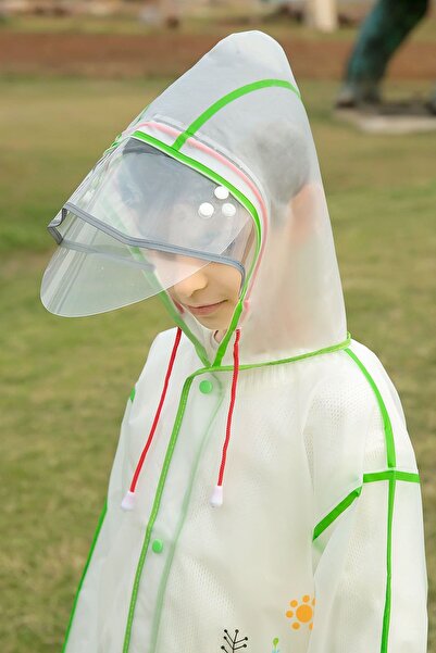 Mofy Baby Πράσινο ύφασμα EVA - Παιδική τσάντα αδιάβροχο με μοτίβο κουκούλας χωρίς κουμπωτά τσέπης