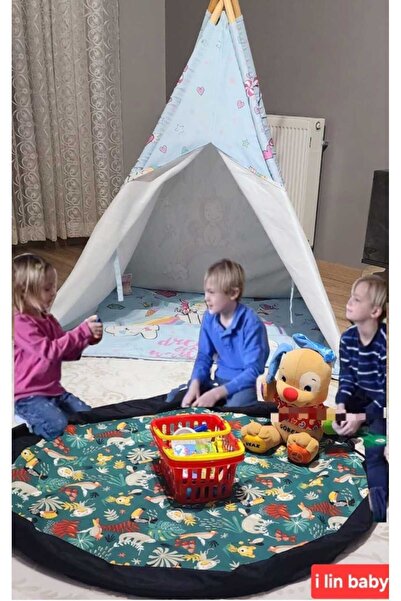 i lin baby Oyun Örtüsü, Çocuk Oyuncak Hurcu, Çocuk Minderi, Lego Puzzle Sepeti