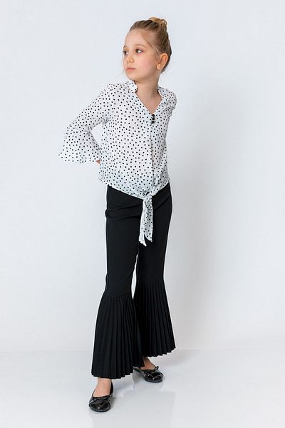 incity Girl's Pleated Flared Trousers