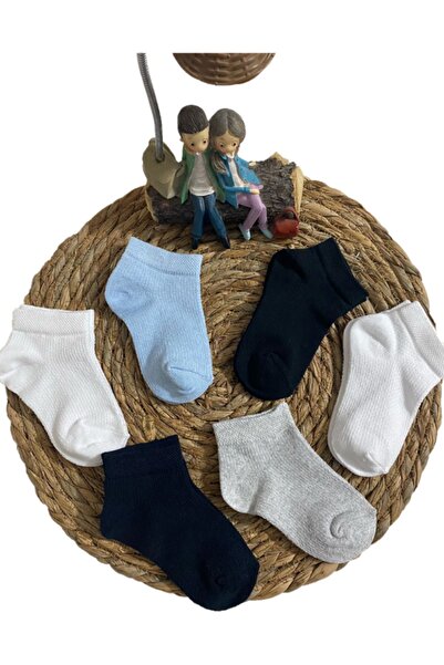 Hobins Sportswear Company 6 Чифта Детски Чорапи - Летни, Дишащи и Лакос Ефект