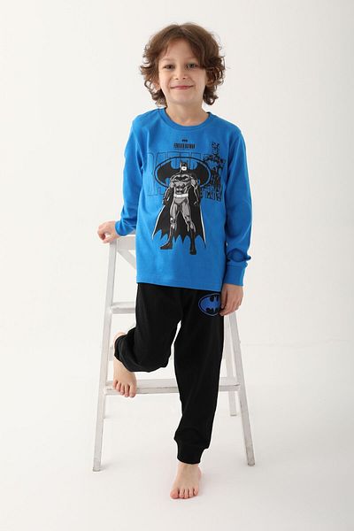 Batman Cobalt Boy's Long Sleeve Tracksuit Set