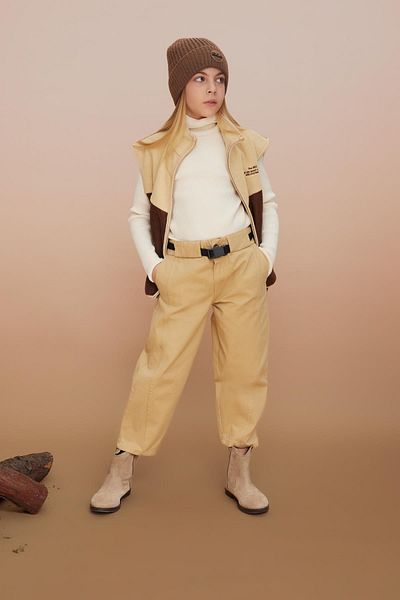DeFacto Girl's Gabardine Trousers - Slouchy Fit, Straight Leg A9606a823wn