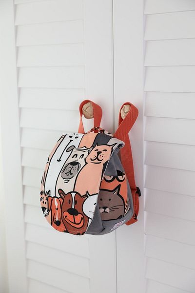 m montefair Casual Dog Face Backpack for Children 0-4 Years - 22X20X13