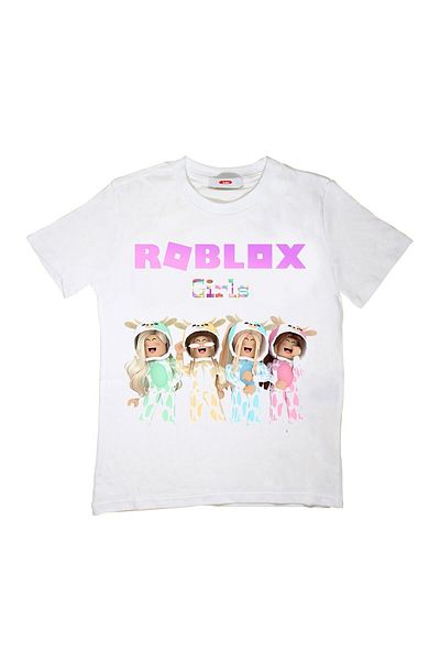 TakeTshirt Tricou alb unisex pentru copii - Roblox Girls