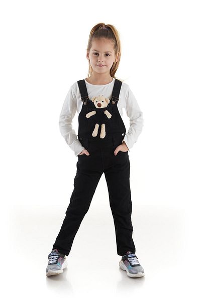 AHENGİM Girl's Jean Slopet Jumpsuit - Seasonal, Lycra and Adjustable Ak2410