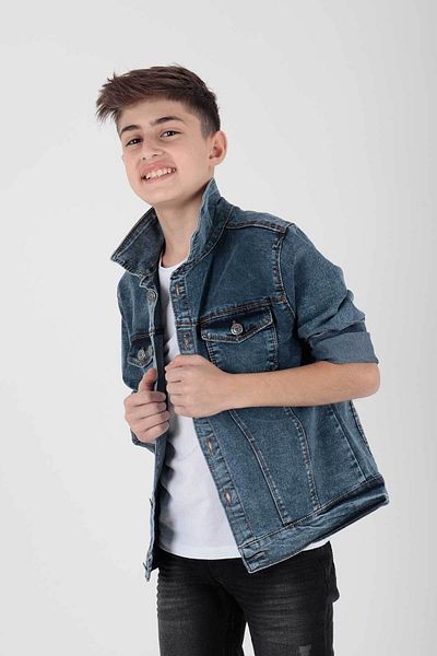 AHENGİM Jachetă Jeans pentru băieți - Moda Casual, Ak 22145123