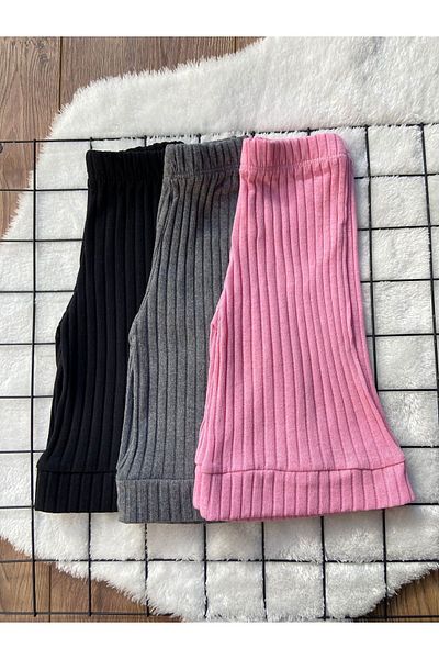 tunays shopping Pantaloni scurți din velur 100% bumbac pentru fete - set de 3