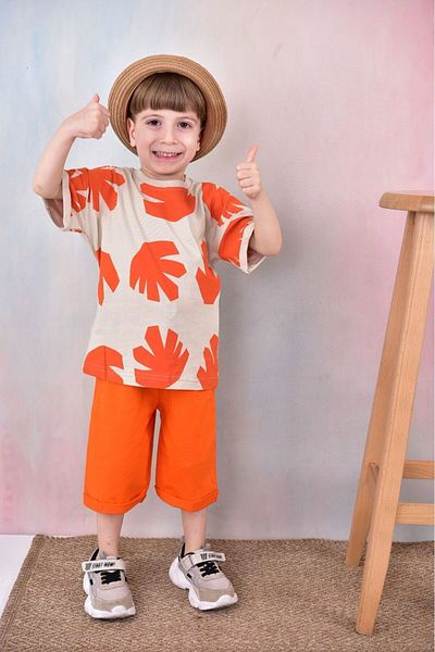 tunays shopping Boy's Shorts Set - Oversize Fit, Premium Compak Fabric