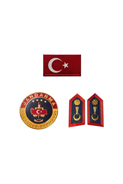 AskerVadisi Jndrma Temalı 3D Bayrak - Yaka Spoleti - Yuvarlak Arma Set