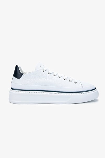 Valmenti Fabi Erkek Hakiki Deri Beyaz/Mavi Sneakers & Spor Ayakkabı