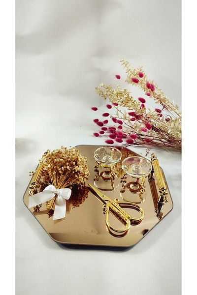 Basic Creation Leaf Detailed Promise Engagement Henna Tray