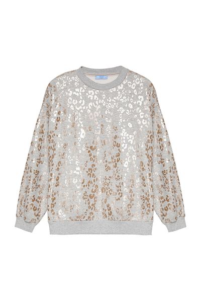 Quzu Spotted Printed Foil Sweatshirt - Grimelange