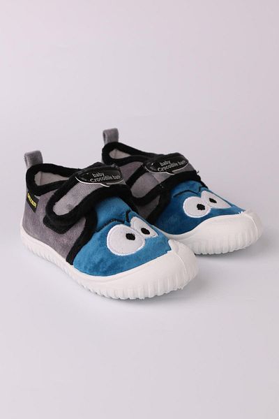 The Red Kids Papuci pentru băieți - iarnă, velcro, branț confortabil reglabil, albastru