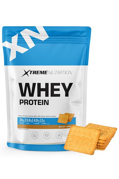 Xtreme Nutrition Whey Protein Powder -512Gx2Pcs=1024G Biscuits+Chocolate 32 Serve (5g Bcaa +4G Glutamin +2G Creatine)