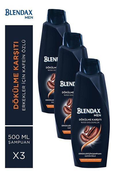 Blendax Caffeine Essence Hair Loss 500 ml Shampoo - X 3 Pieces