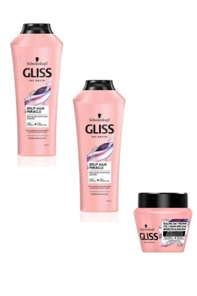 Gliss Split Hair Miracle Şampuan 360 Ml X 2 Adet + Saç Bakım Maskesi 300 Ml