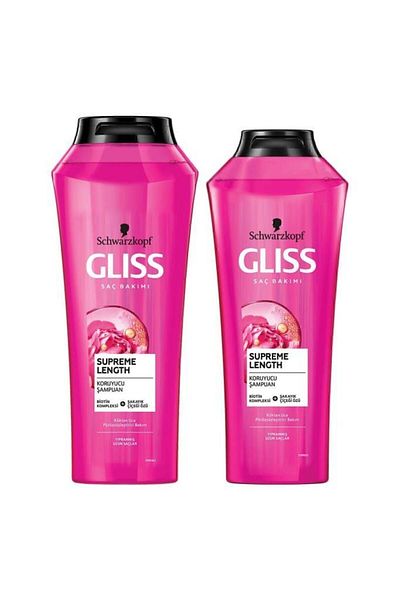 Gliss Supreme Length 500 ML and 400 ml 2 Pack Long Hair Shampoo