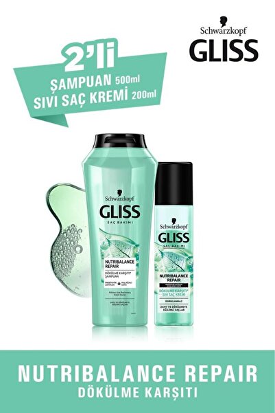 Gliss Nutribalance Repair Saç Dökülmesine Karşı Şampuan 500 ml Ve Durulanmaya...