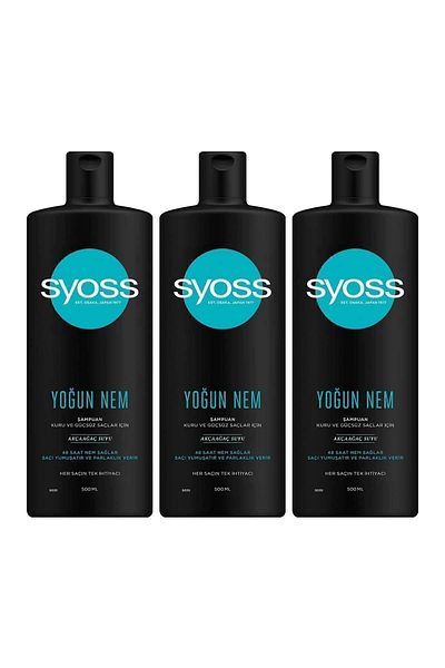 Syoss 500 ml Intensive Moisture Shampoo - 3 Pieces