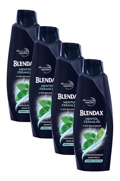 Blendax Menthol 500ml Shampoo for Men - X 4 Pieces