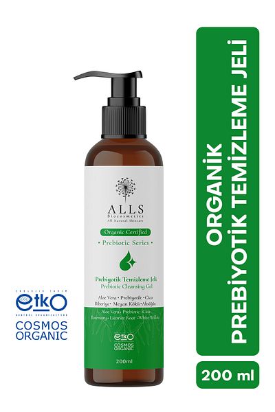 Alls Biocosmetics 200 Ml Organic Prebiotic Cleansing Gel