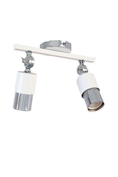 Bozyaka Aydınlatma Lotus 2-Piece Decorative Chrome Plated and White Movable Wall Sconce - Daylight Led Bulbs Included