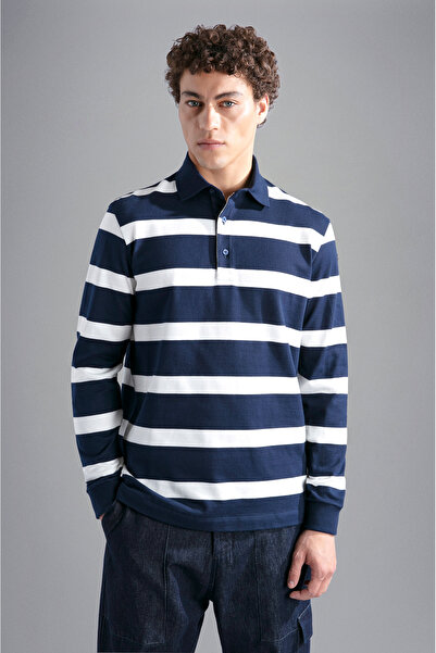 PAUL&SHARK MEN'S KNITTED POLOSHIRT C.W. COTTON