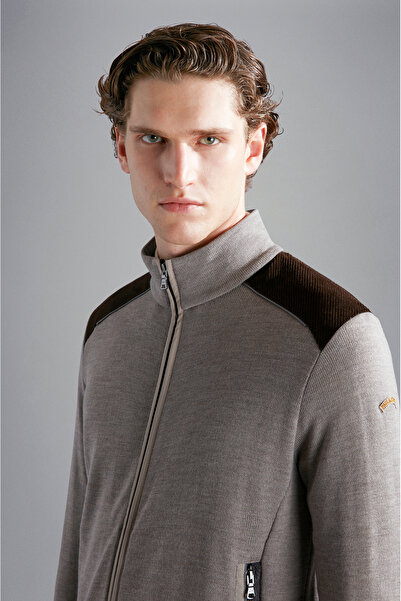 PAUL&SHARK MEN'S ZIPPED PULLOVER C.WWOOL