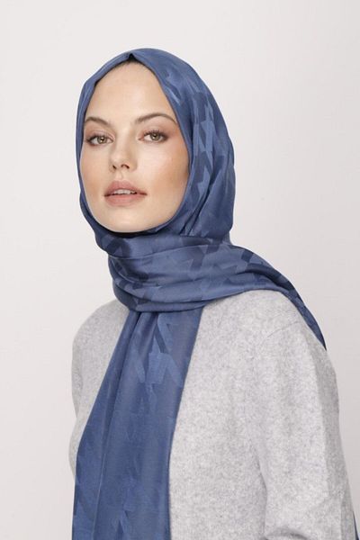 VALORSCARF Μεταξένιο σάλι ζακάρ με μοτίβο λοστού Ozalit