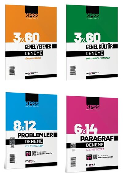 Marka Yayınları 2026 Kpss Genel Yetenek Genel Kültür 6x14 Paragraf 8x12 Problemler 3x60 Gygk Deneme