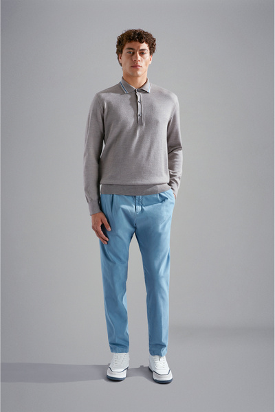 PAUL&SHARK MEN'S WOOLLEN POLO SHIRT