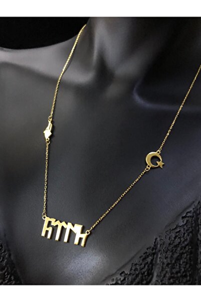 vogutima Kadın Gümüş Kolye - Göktürkçe Türk Yazılı Kurt V Ay Yıldız Detaylı • Işıklı Kutuda • Sevgiliye • Eşe