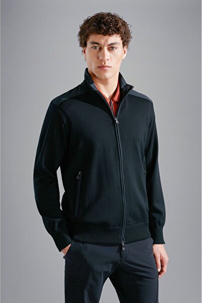 PAUL&SHARK MEN'S ZIPPED PULLOVER C.W. WOOL