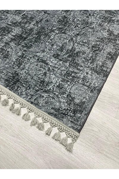 Dinarsu Nevra Jel Assos Antrasit Kaymaz Taban Örgü Saçak Kesme Halı Yolluk