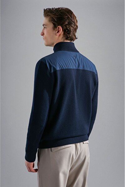 PAUL&SHARK MEN'S ZIPPED PULLOVER C.WWOOL