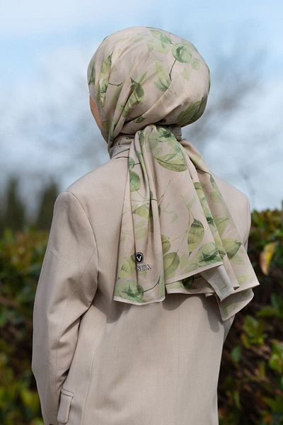 Vissona Γυναικείο σάλι πολυτελείας Medina Silk Emerald Green